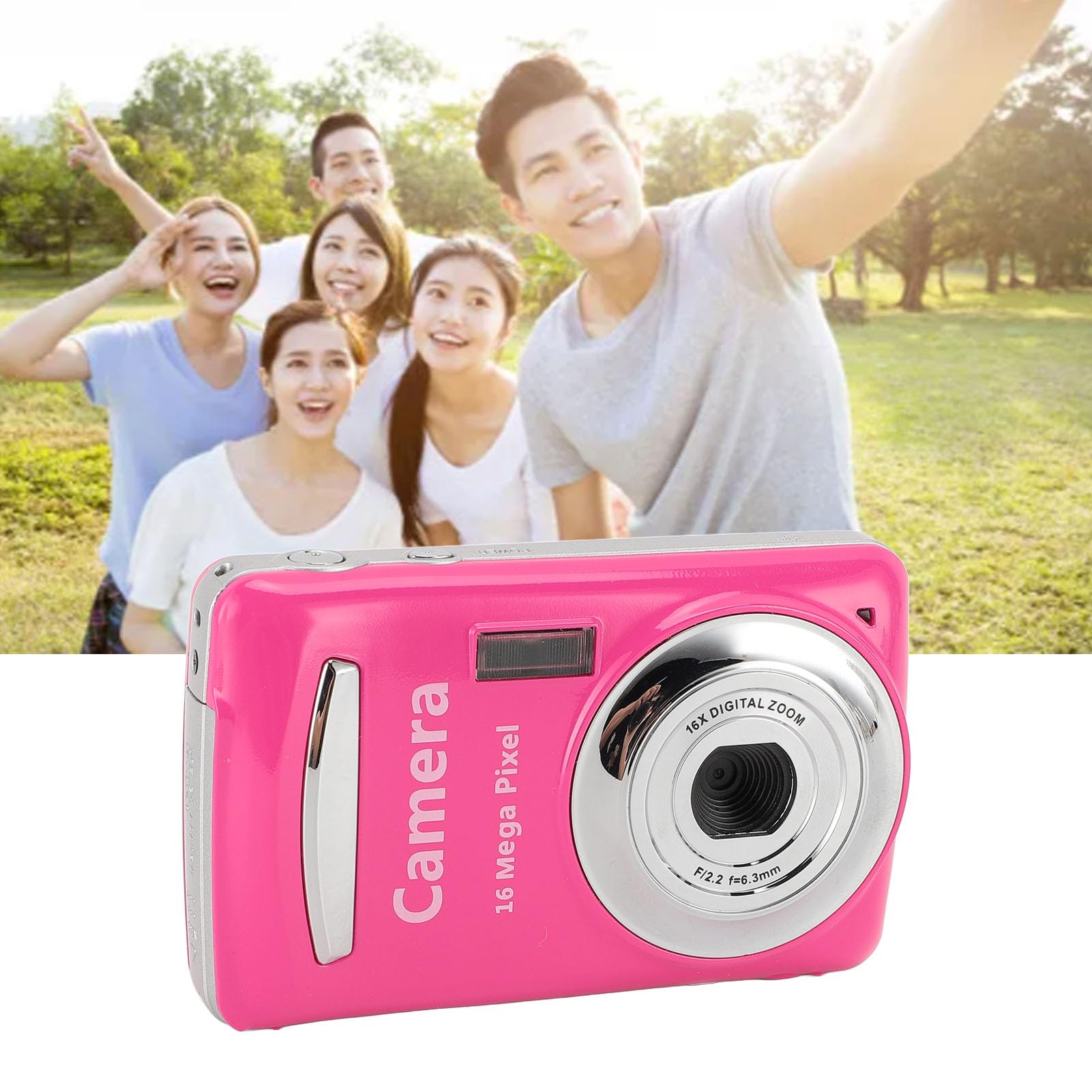 16MP Digital Camera with Autofocus, 1080P HD Video & 16X Zoom | Compact Anti-Shake Camera for Beginners | 2.4