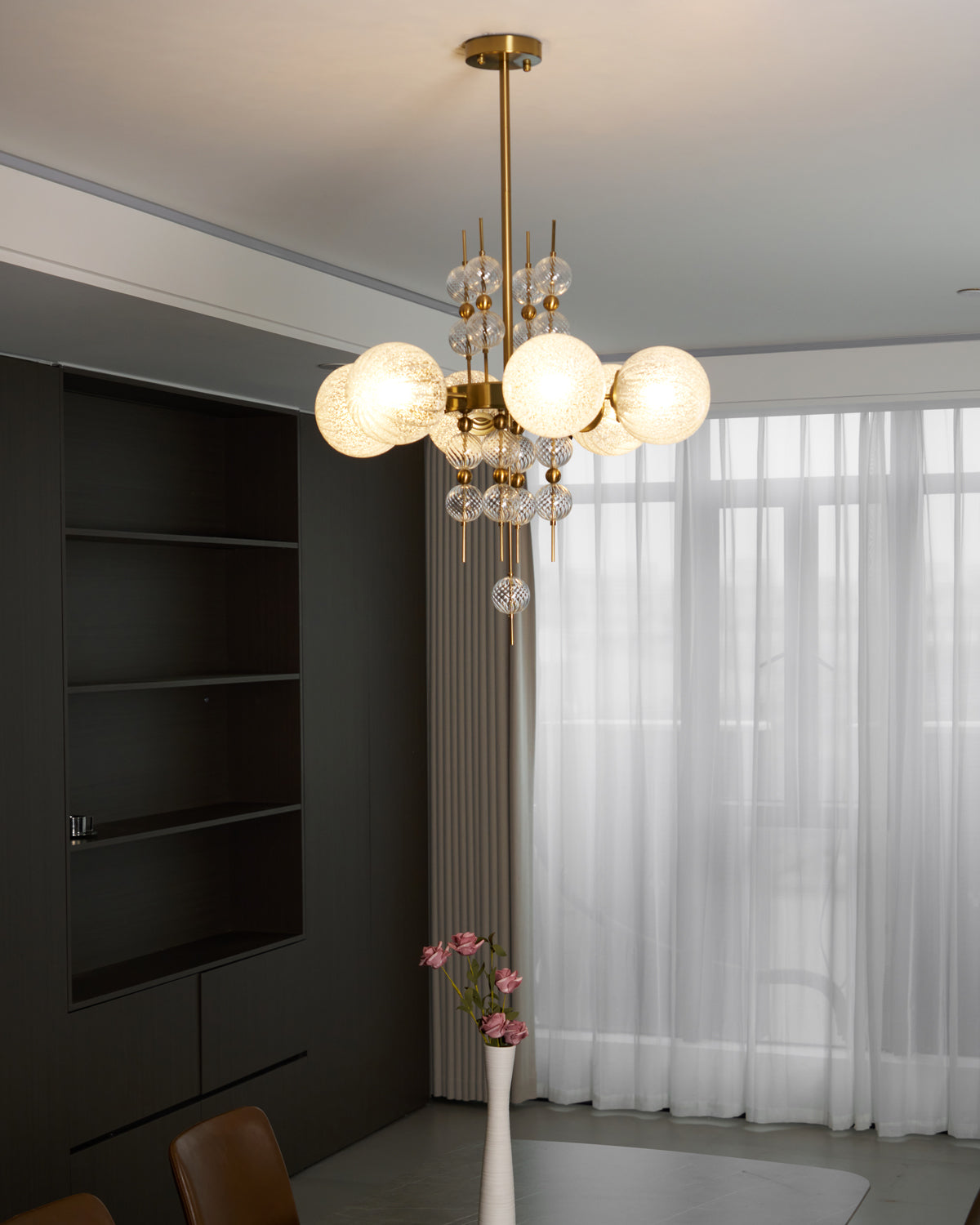Calypso Chandelier - Elegant Crystal Ceiling Light Fixture for Dining Room, Bedroom & Living Room Decor | Modern Lighting for Home & Office