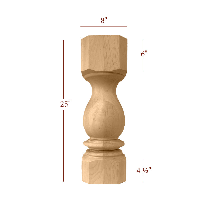 Large Tuscan Style Table Pedestal Cylinder Base - Heavy Duty Dining Table Support for Rustic Home Decor & Wedding Centerpieces