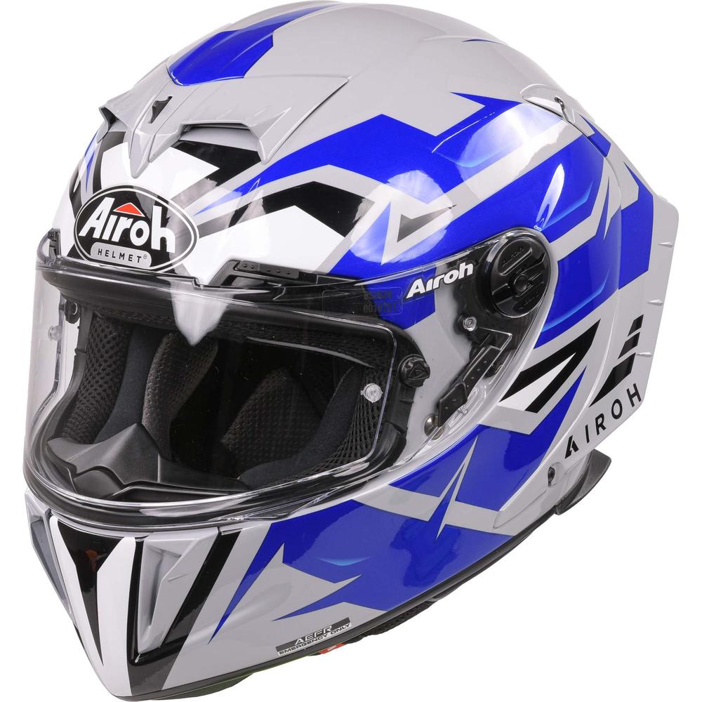 Airoh GP 550 S Wander Gloss Blue Motorcycle Helmet - DOT & ECE Certified for Street Riding, Touring & Adventure Motorcycles