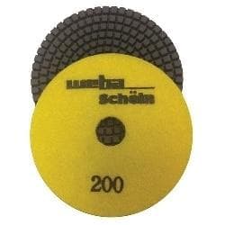 3 Weha Schein Diamond Polishing Pads 3mm Thick - Professional Stone & Concrete Polishing Kit for Countertops, Floors & Tile - Wet/Dry Use for Granite, Marble & Quartz