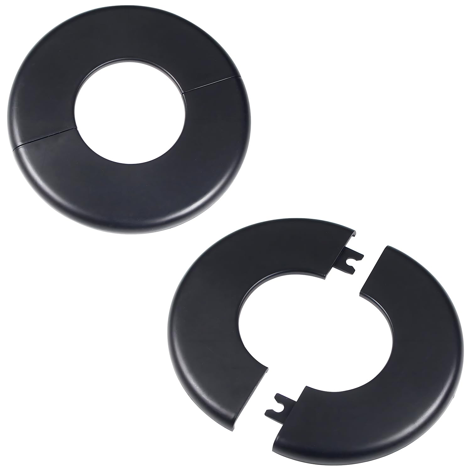 2Pcs Black ABS Wall Split Flange for 2