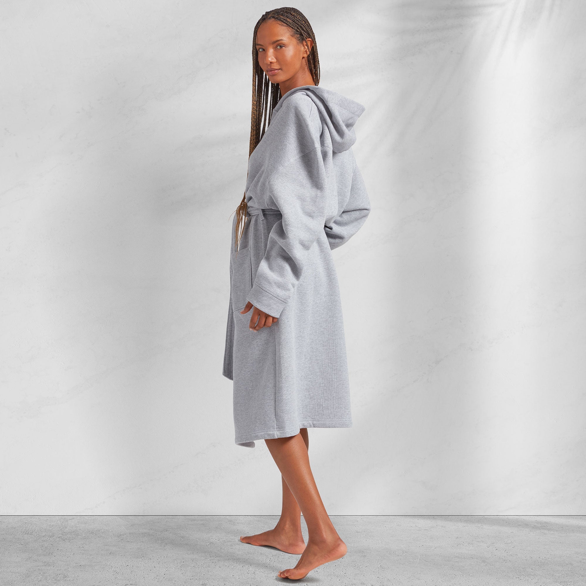 Kassatex Jersey Knit Hooded Robe - Soft & Comfortable Women's Bathrobe for Spa, Lounge & Home Relaxation