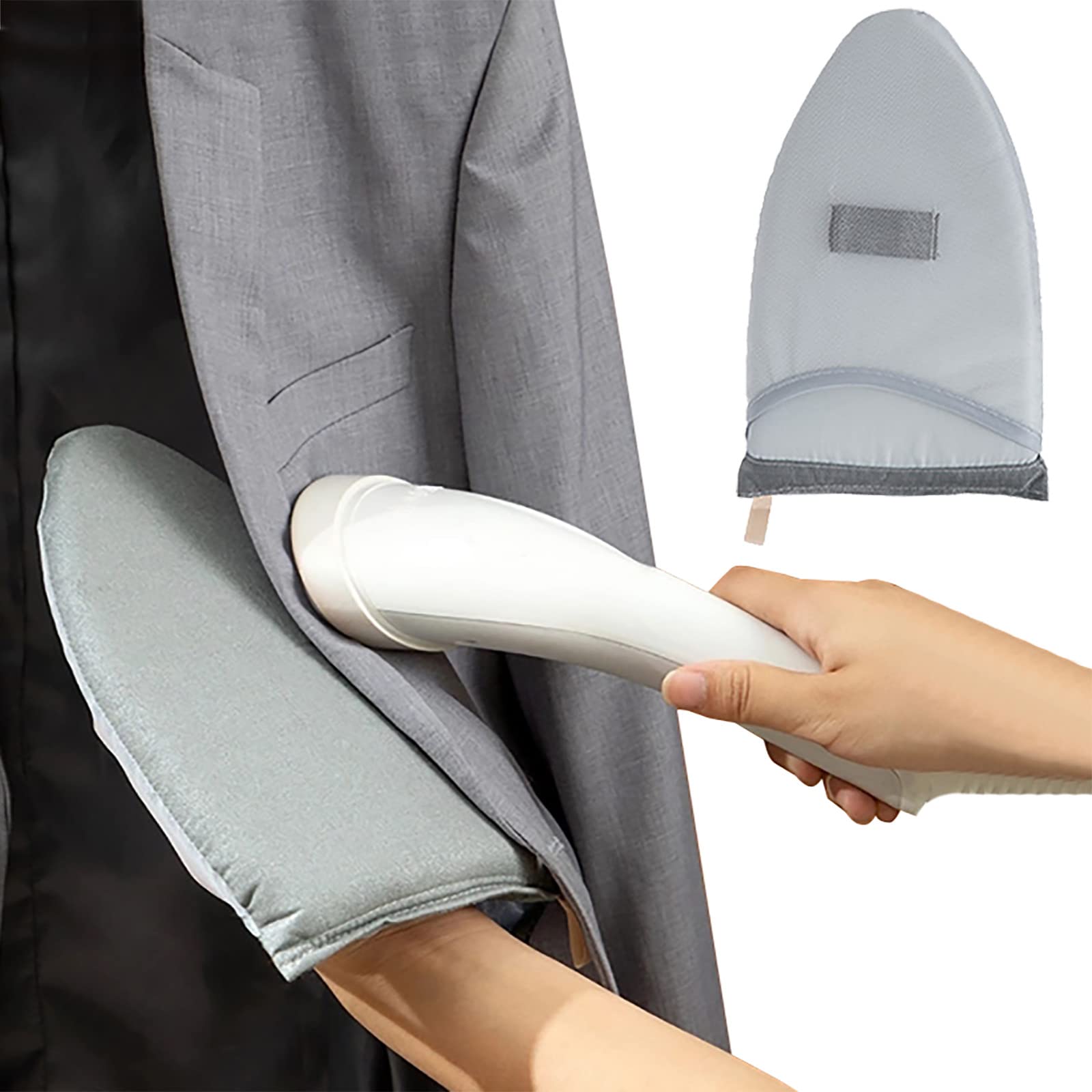Heat Resistant Anti-Steam Ironing Glove with Finger Loop - Waterproof Garment Steamer Mitt & Handheld Ironing Board for Clothes - Perfect for Home Use with Pointy Head Steam Irons (Household Garment Care & Professional Ironing)