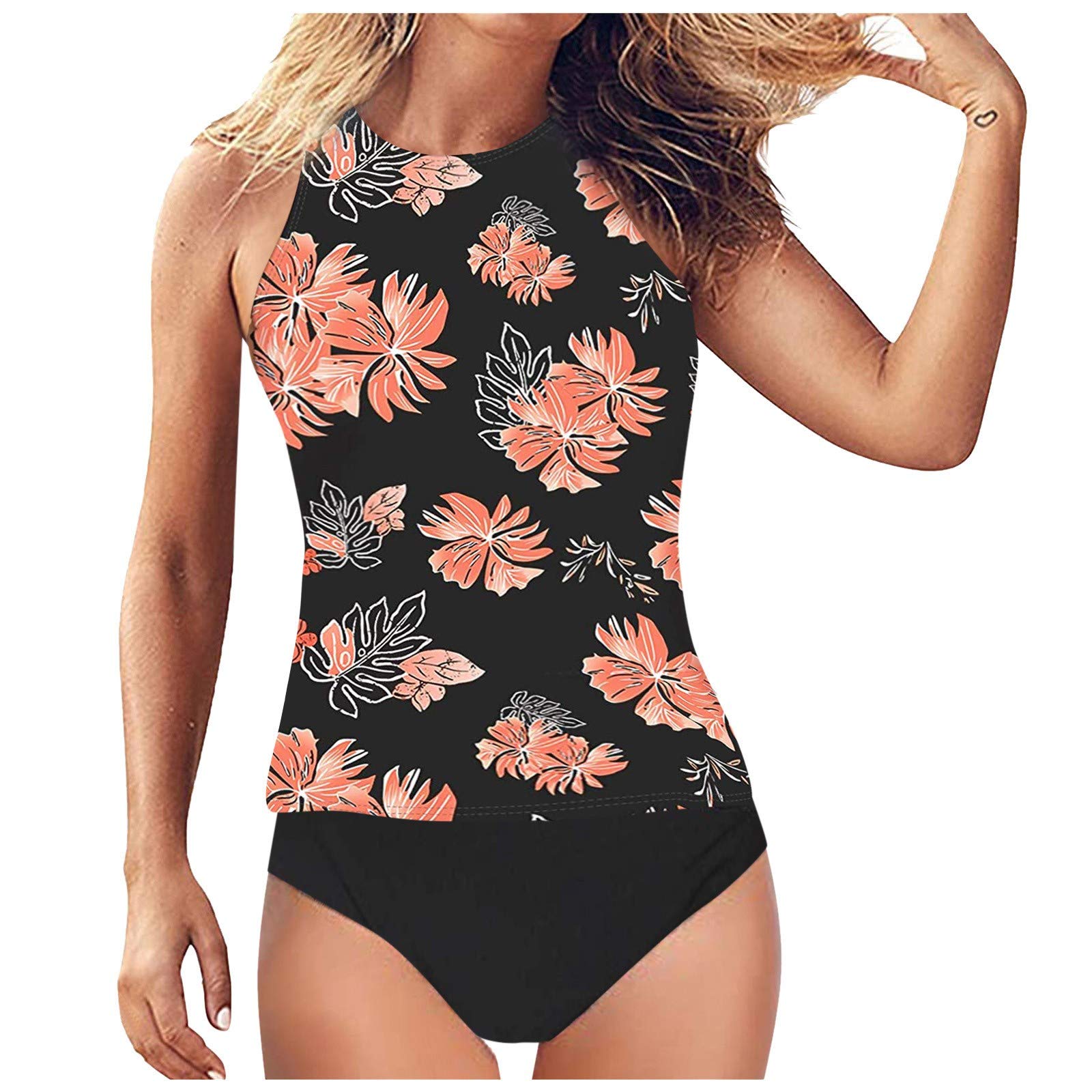 Women's 3 Piece Halter Neck Tankini Swimsuit with Tummy Control & Waist Support - Perfect for Beach Vacations, Pool Parties & Summer Getaways