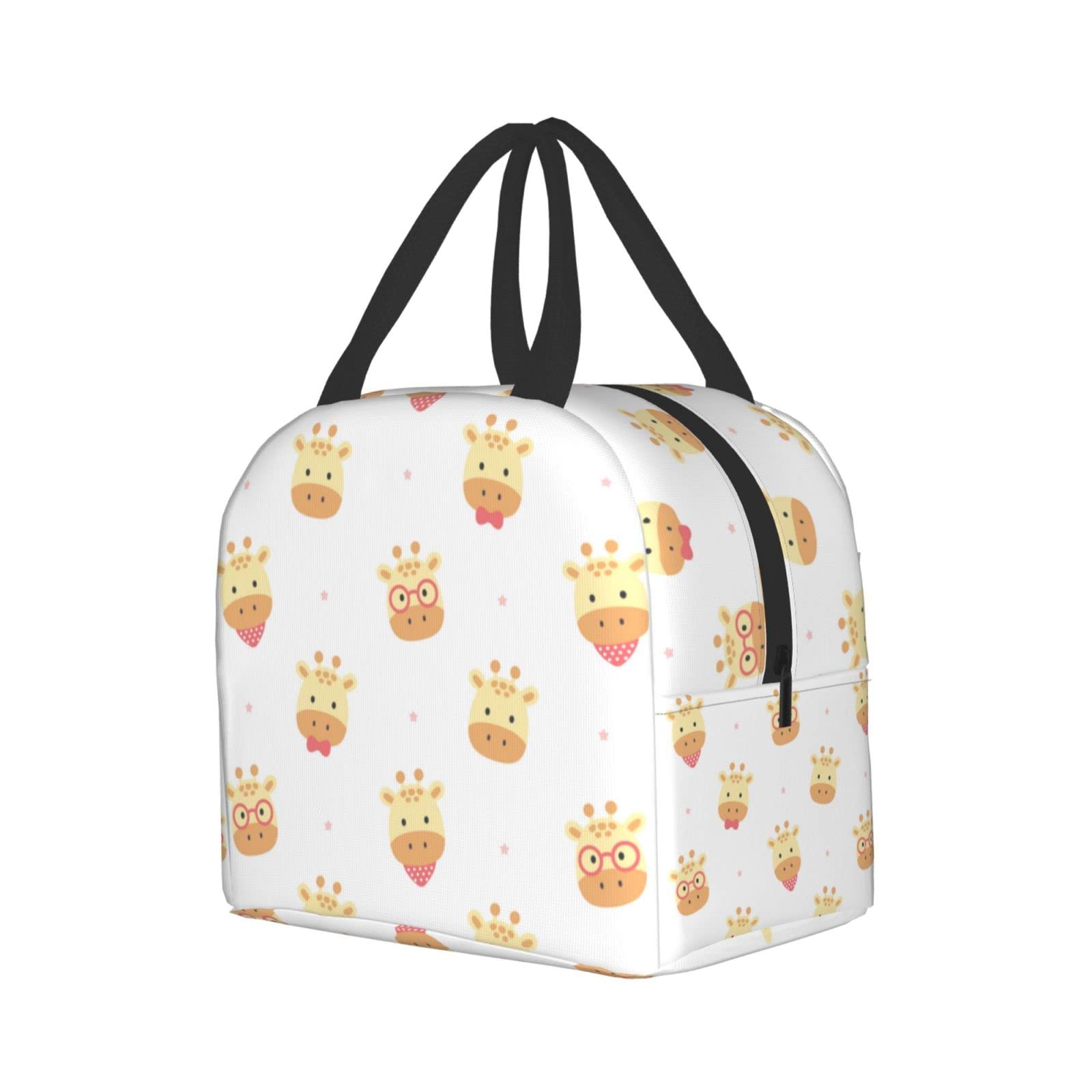 Insulated Giraffe Lunch Box for Adults - Reusable Thermal Lunch Bag for Office, School, Camping, Hiking & Travel - Leakproof Cooler Tote for Picnics, Beach Outings & Daily Commute