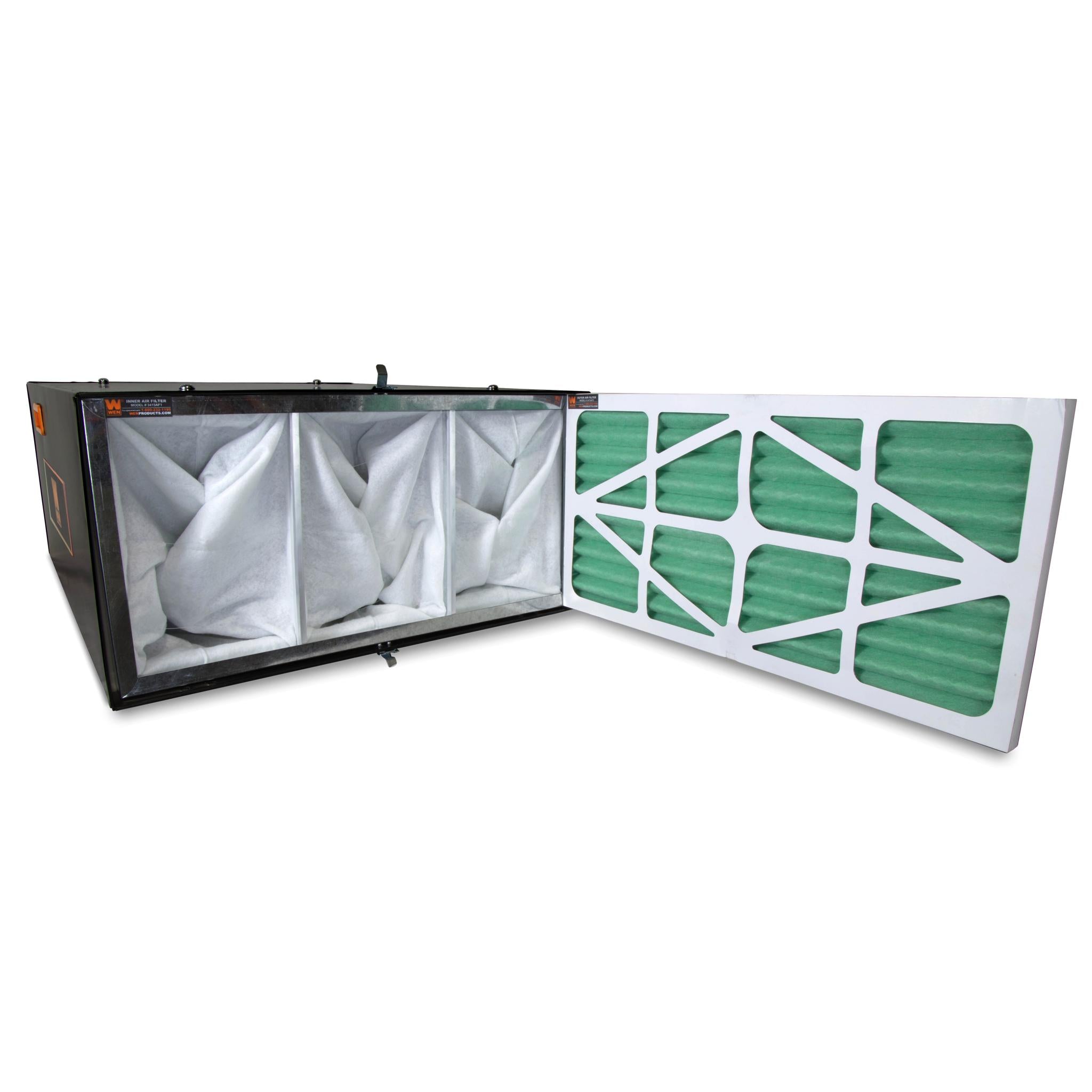 WEN AF1270 4.2 Amp 3-Speed Remote Controlled Air Filtration System - 750/950/1270 CFM Industrial Dust Collector for Woodworking, Metalworking & Workshop Air Purification