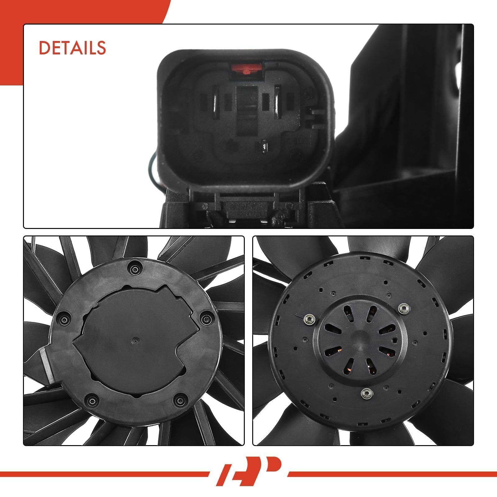 High-Performance Brushless Motor Engine Radiator Cooling Fan Assembly for BMW 525i 530xi 525xi 530i 528i 528xi 545i 750i 750Li 645Ci (2006-2010) - Perfect for Engine Cooling & Overheating Prevention in Summer Driving