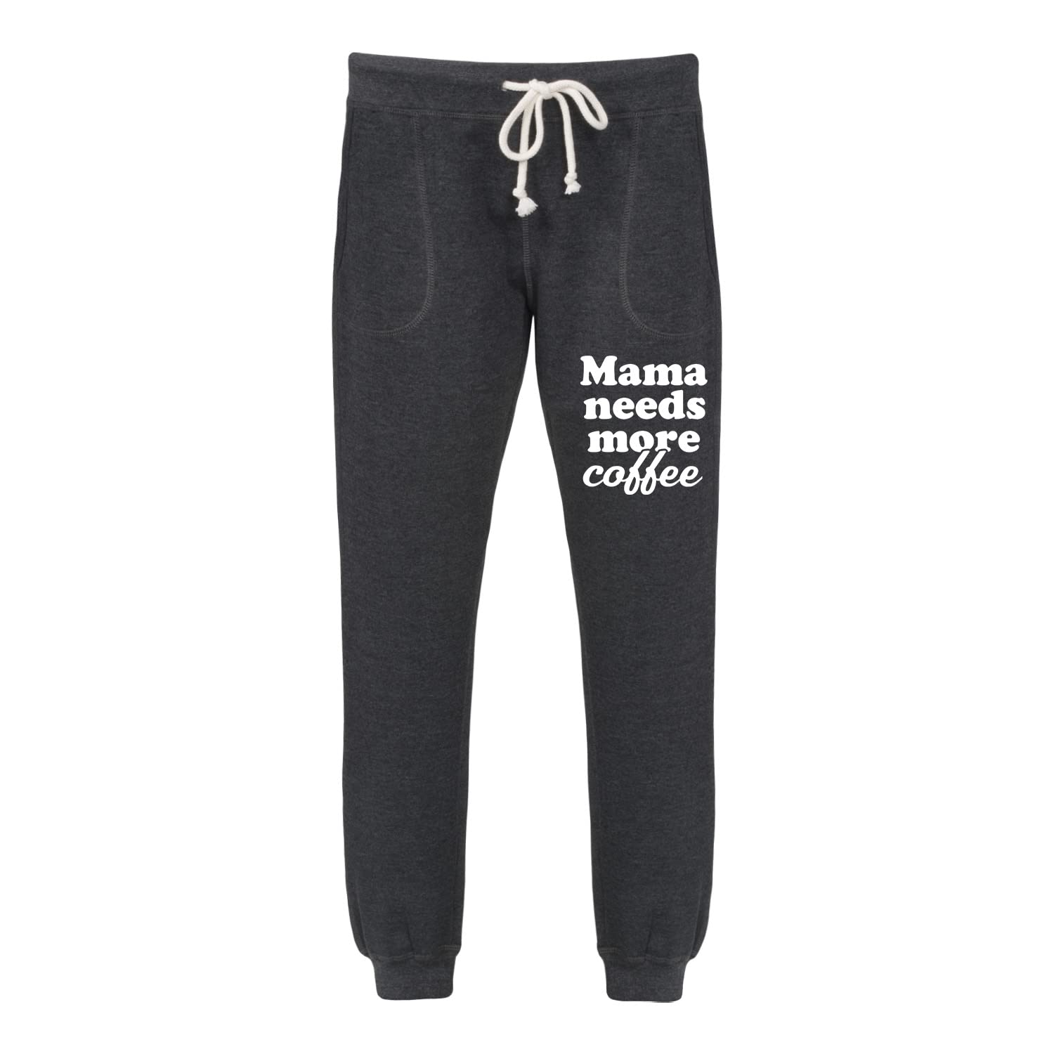 Women's Jogger Pants - Comfortable Lounge Pants for Running, Yoga & Home - Mama Needs More Coffee Print - Perfect for Workout, Relaxing & Casual Wear
