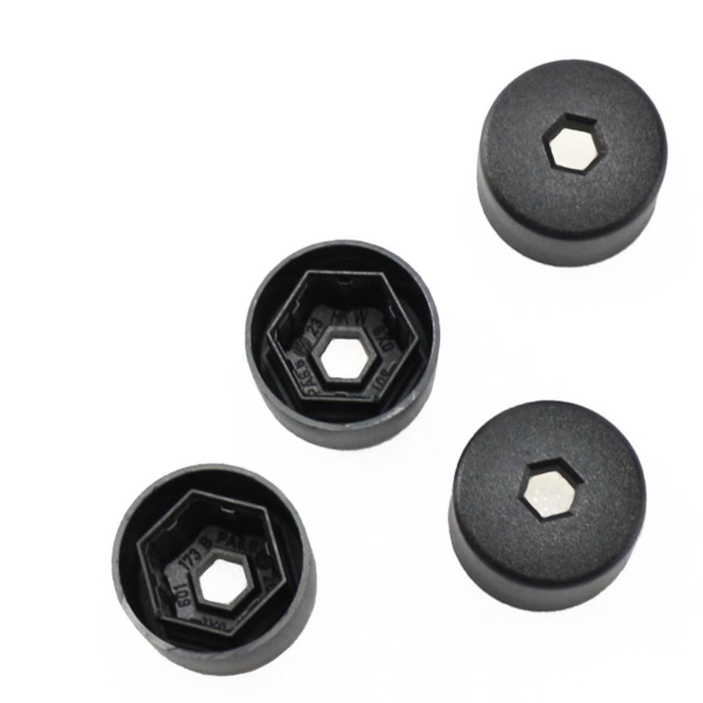 4Pcs Black Wheel Lug Nut Center Cover Caps for VW Jetta MK4 Golf - Durable Hub Caps for Car Wheel Protection & Style Enhancement (Perfect for Replacement & Customization)