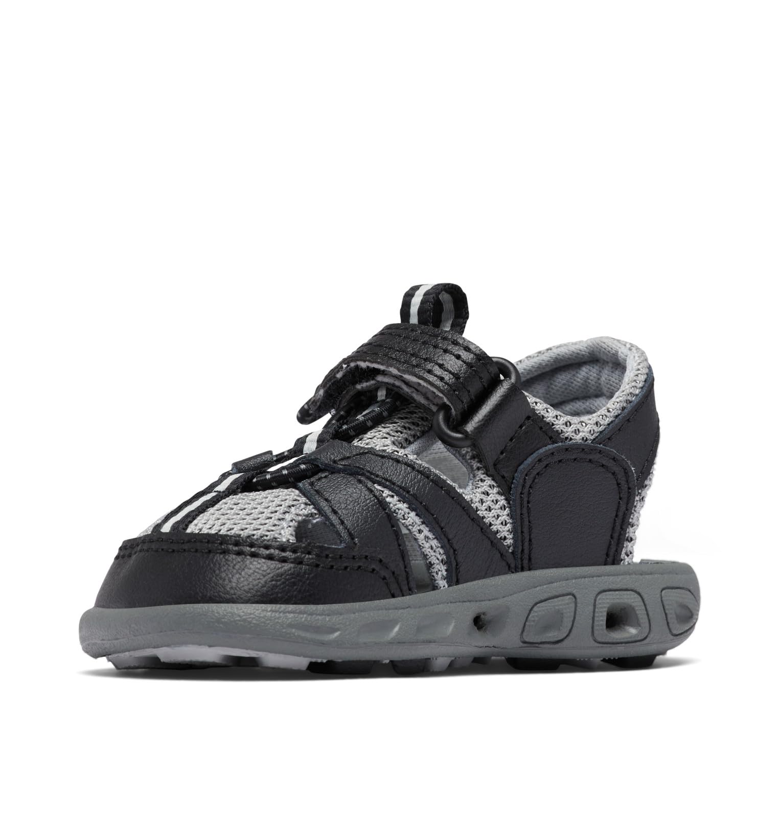 Columbia Youth Toddler Techsun Wave Sandal - Waterproof Hiking Sandals for Boys & Girls, Black/Steam, Size 6 - Perfect for Beach, Pool & Outdoor Adventures
