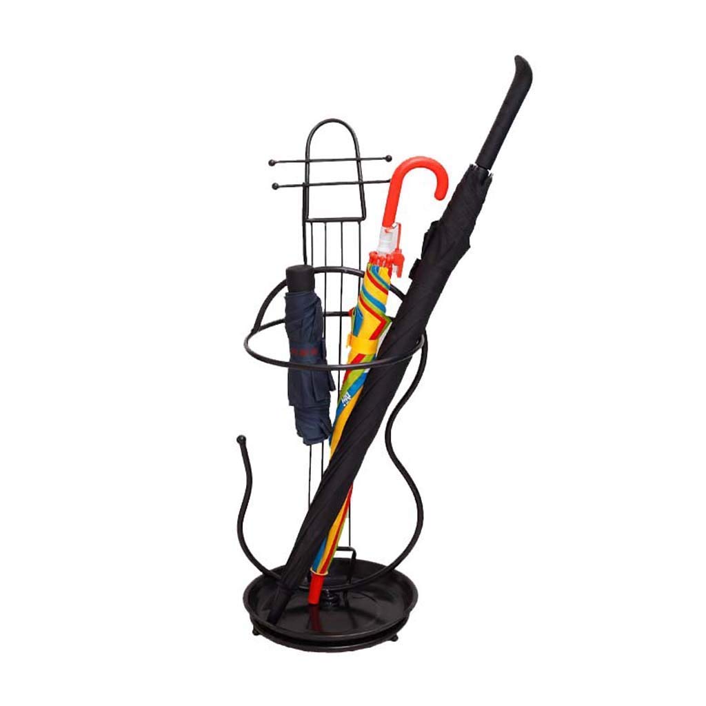 Stylish Wrought Iron Guitar Umbrella Stand - Decorative Floor Umbrella Storage Rack for Home & Office - Multicolor Options - Perfect for Entryway, Porch, and Patio Organization