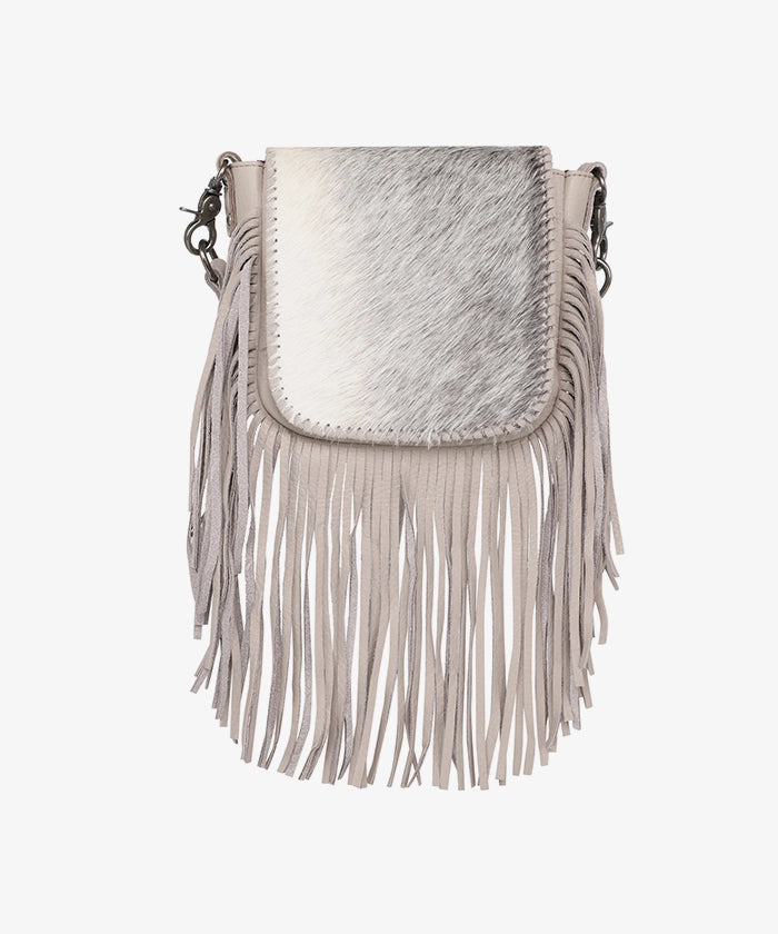 Montana West Genuine Leather Fringe Crossbody Bag with Hair-On Hide - Stylish Boho Purse for Women, Perfect for Music Festivals & Casual Outings