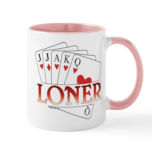 White/Pink Inside - Euchre Loner Mug