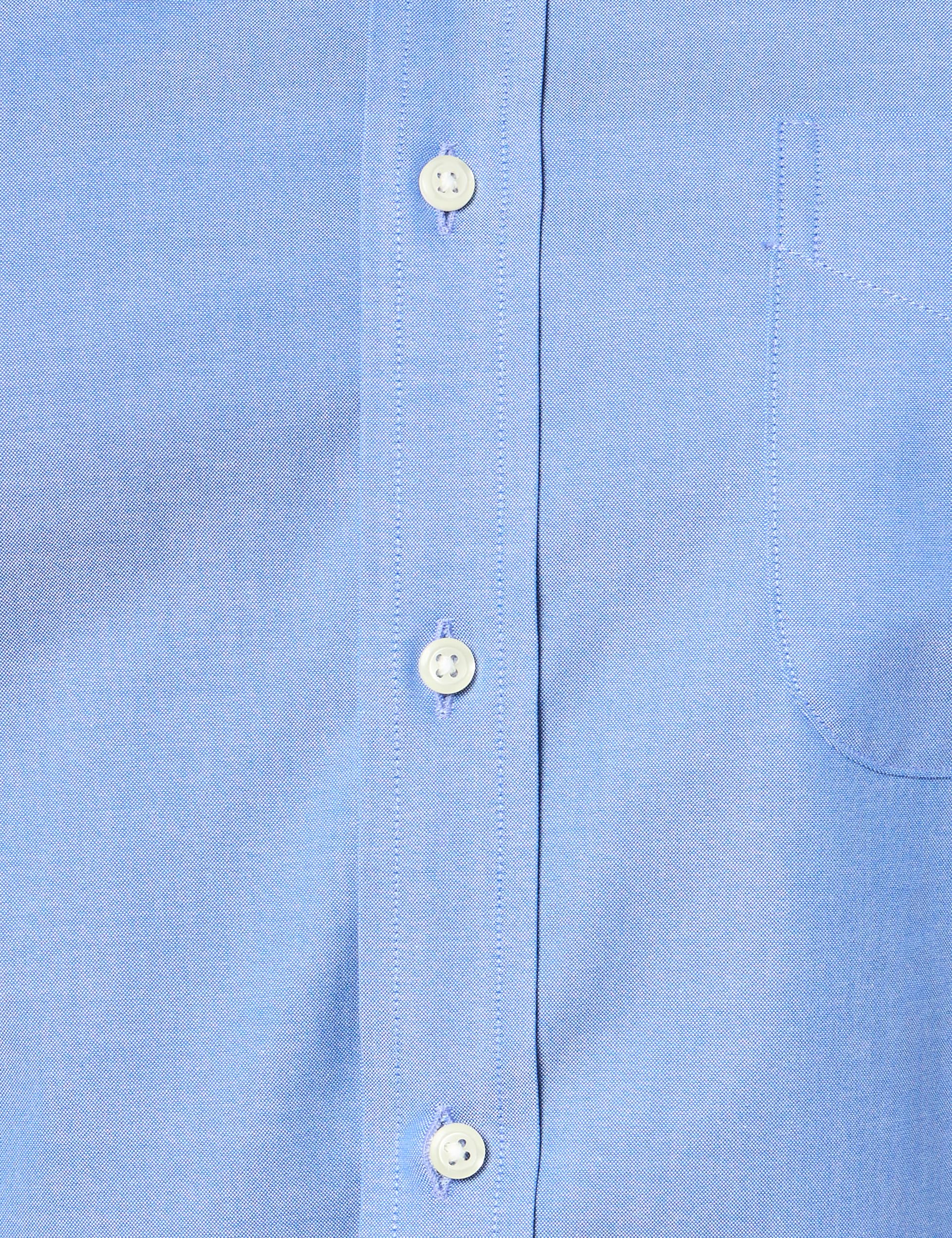 Brooks Brothers Men's Regular Fit Non-Iron Stretch Ainsley Spread Collar Long Sleeve Dress Shirt - Perfect for Business Meetings, Weddings & Formal Occasions