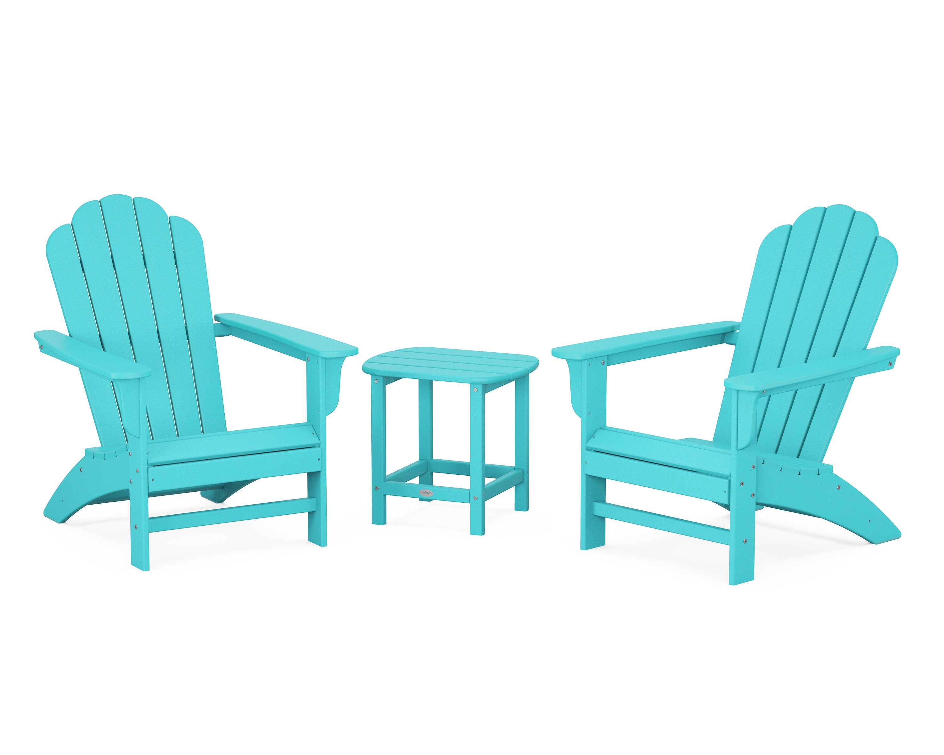 POLYWOOD Country Living Cottage Adirondack Chair 3-Piece Set - Durable Outdoor Furniture for Patio, Garden & Backyard Relaxation