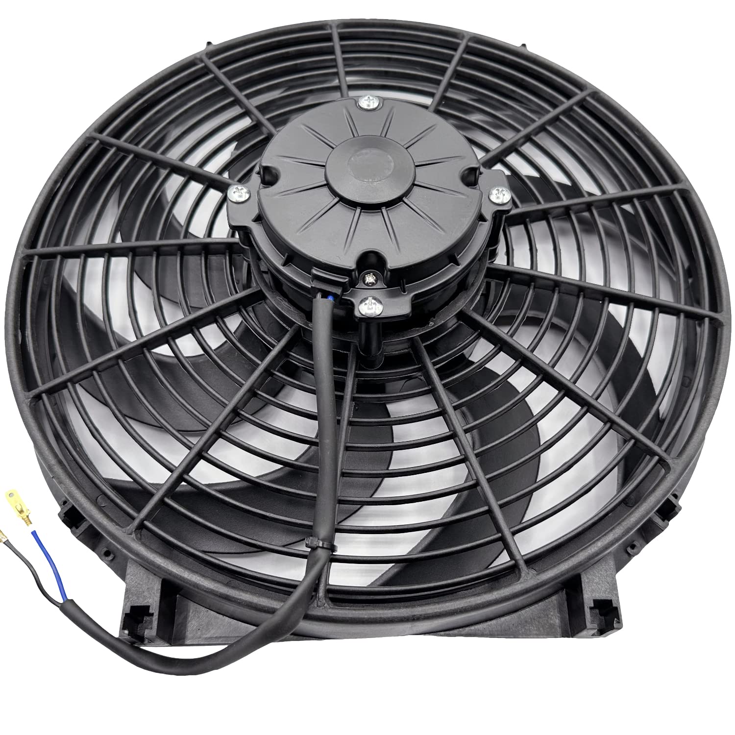 14-15 Inch 180W High-Performance Electric Radiator Cooling Fan with Adjustable Temperature Controller & Thermostat Switch Wiring Kit - Perfect for Car, Truck, and SUV Engine Cooling Systems