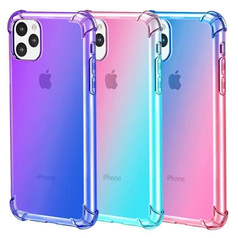 Shockproof Silicone Gradient iPhone 12 Pro Max Case - Durable Protective Phone Cover for iPhone 12 Pro Max - Perfect for Outdoor Activities, Travel & Everyday Use