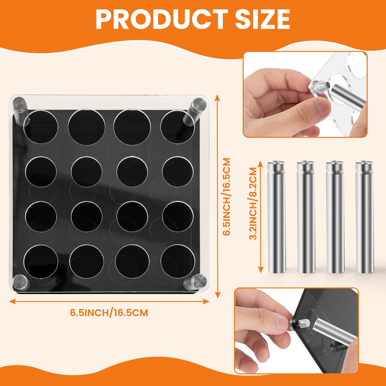 Premium Metal Chess Piece Holder for DIY Silicone Molds - 6.5