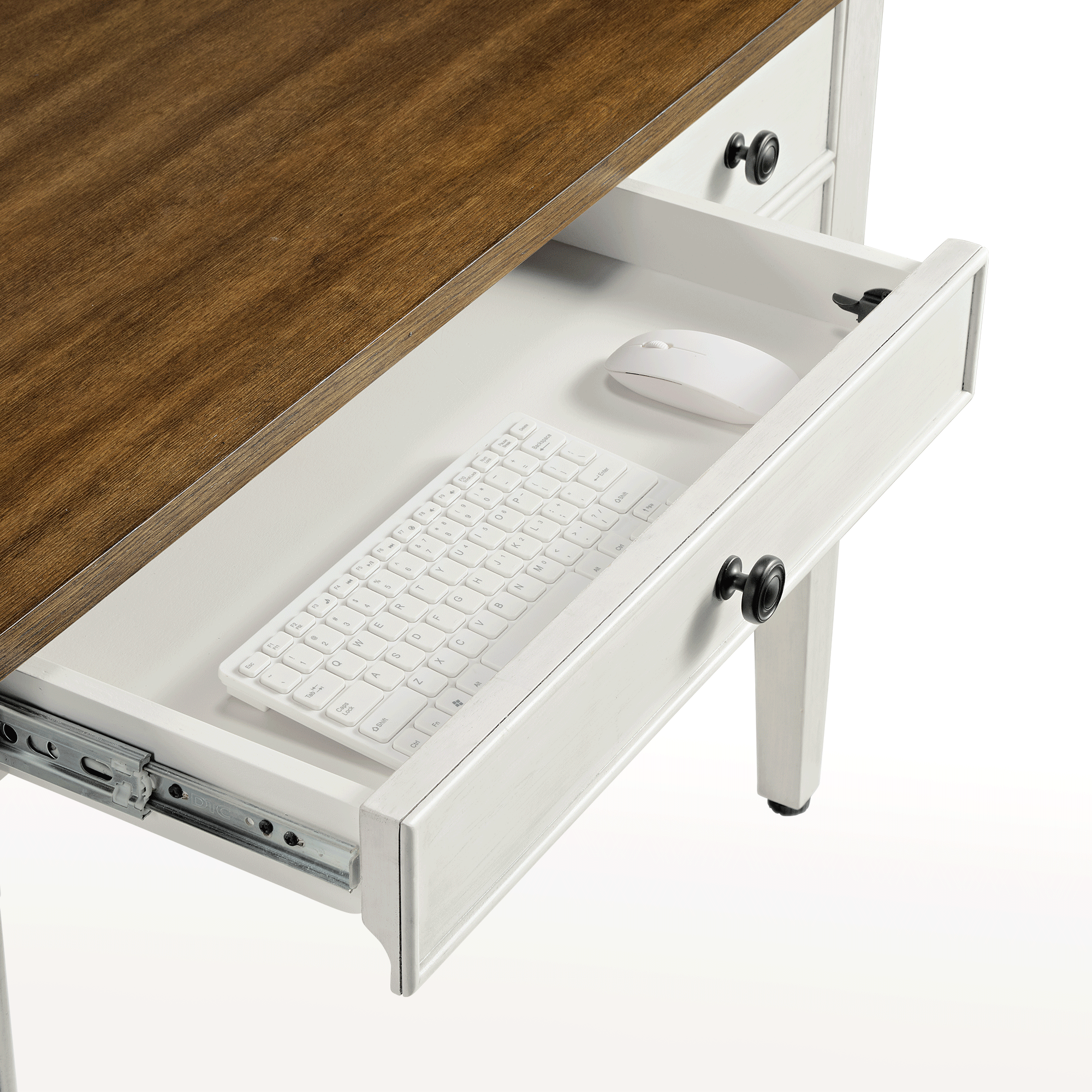 Rustic Farmhouse Office Desk with 3 Drawers - Solid Wood Writing Desk for Home Office, Study & Workspace - Perfect for Remote Work & Small Spaces