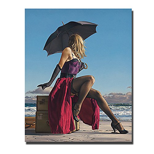 Paul Kelley 'On Crescent Beach' Premium Gallery-Wrapped Canvas Giclee Art Print - Ready to Hang Wall Decor for Living Room, Bedroom & Office