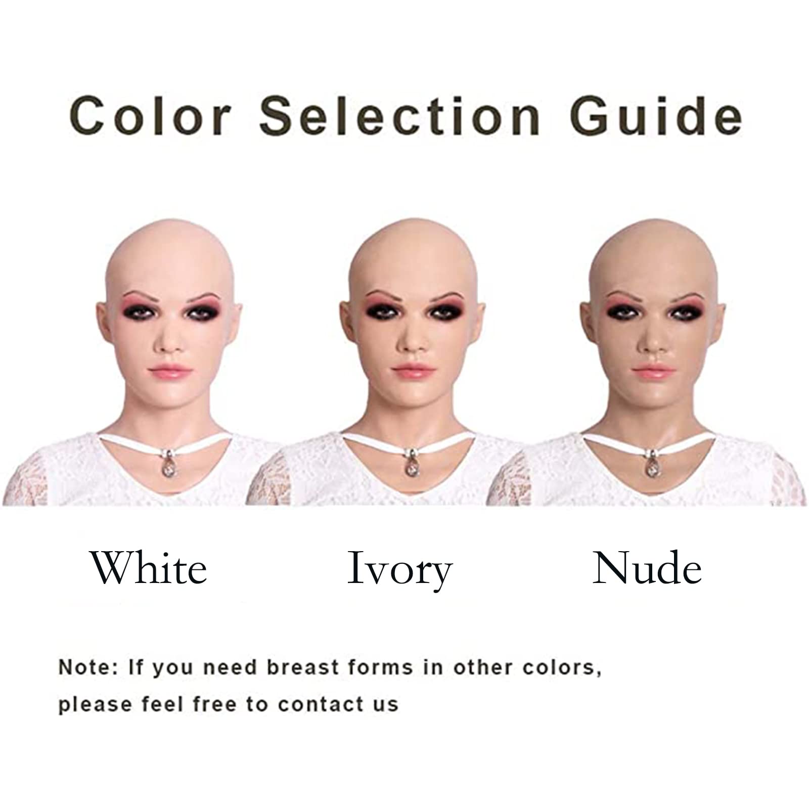 EQAIWUJIE Realistic Crossdressing Fake Face Mask for Transgender Halloween Cosplay - Perfect for Costume Parties, Drag Shows & Gender Transformation
