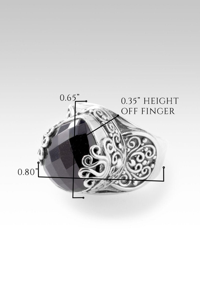 Trust and Believe Ring™ - Elegant Black Spinel Ring for Women, Sterling Silver Band, Dainty & Minimalist Jewelry - Perfect for Everyday Wear, Gifts, and Special Occasions