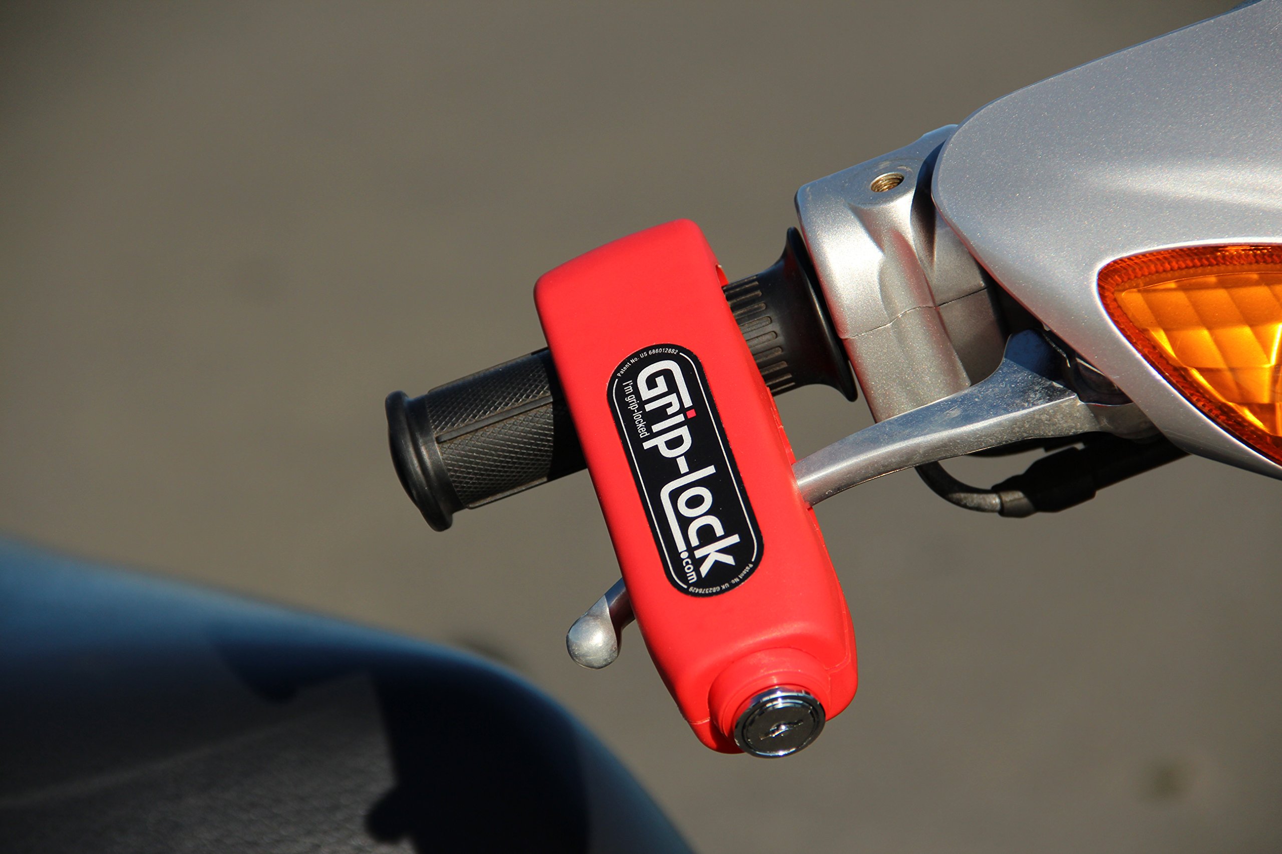 GLRed Heavy Duty Motorcycle & Scooter Handlebar Lock - Anti-Theft Security Device for Bikes, Scooters, ATVs - Perfect for Urban Commuting & Parking Protection