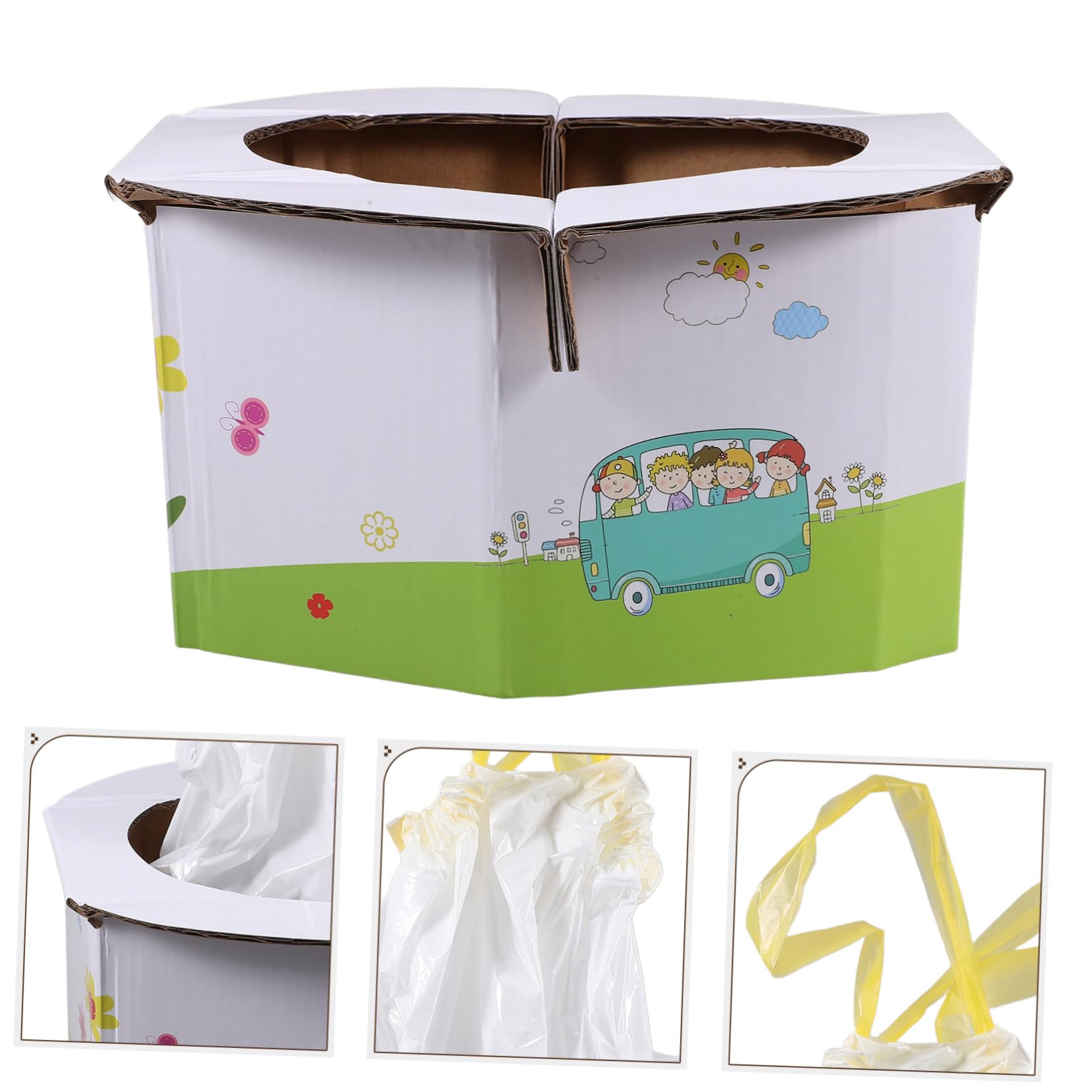 Vaguelly 5-Pack Portable Toilet Training Seat for Kids - White Plastic Potty Chair for Toddlers - Ideal for Travel, Camping & Home Use