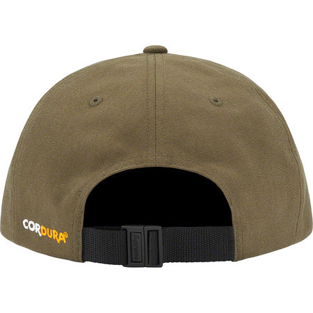 Supreme Brushed Cordura Small Box 6-Panel Hat - Olive Green Adjustable Snapback Cap for Streetwear & Urban Fashion