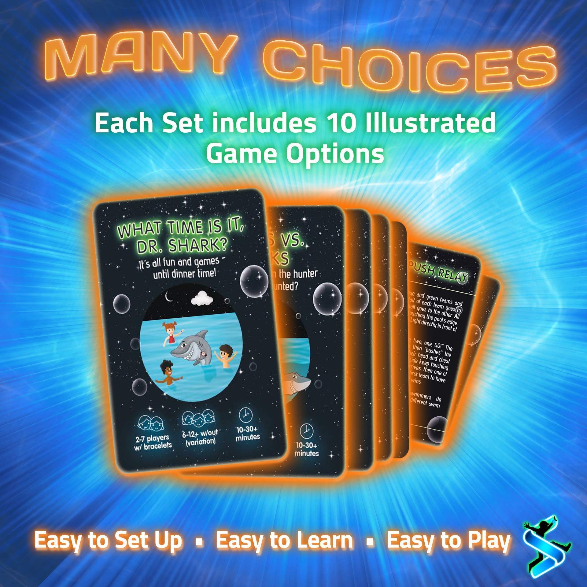 Starlux Games Ultimate Pool Party Set - 5 Vibrant Colors & 10 Fun Game Options for Outdoor Summer Parties, Family Gatherings & Backyard Fun