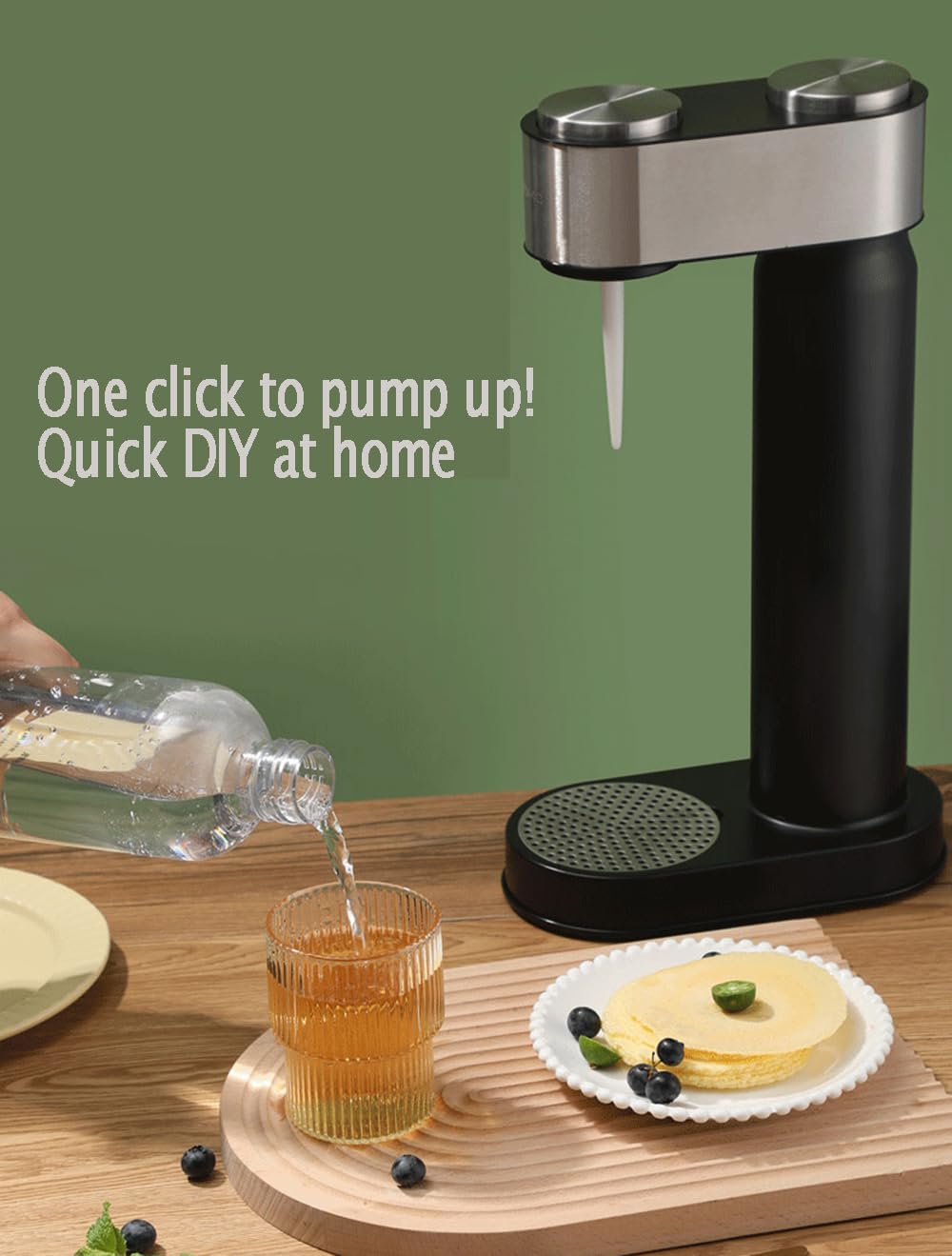 BPA-Free 1L SodaStream Machine for Home Use - Carbonated Water Maker for Juices, Cocktails & Sparkling Drinks | Perfect for Parties, Kitchen & Healthy Hydration