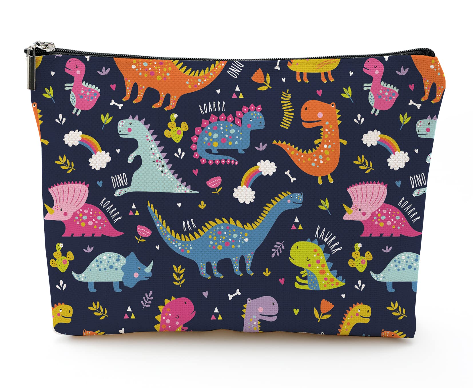 YUMQSEOS Large Makeup Bag for Women Travel, Dinosaur Cosmetic Organizer - Perfect for Toiletries & Beauty Essentials