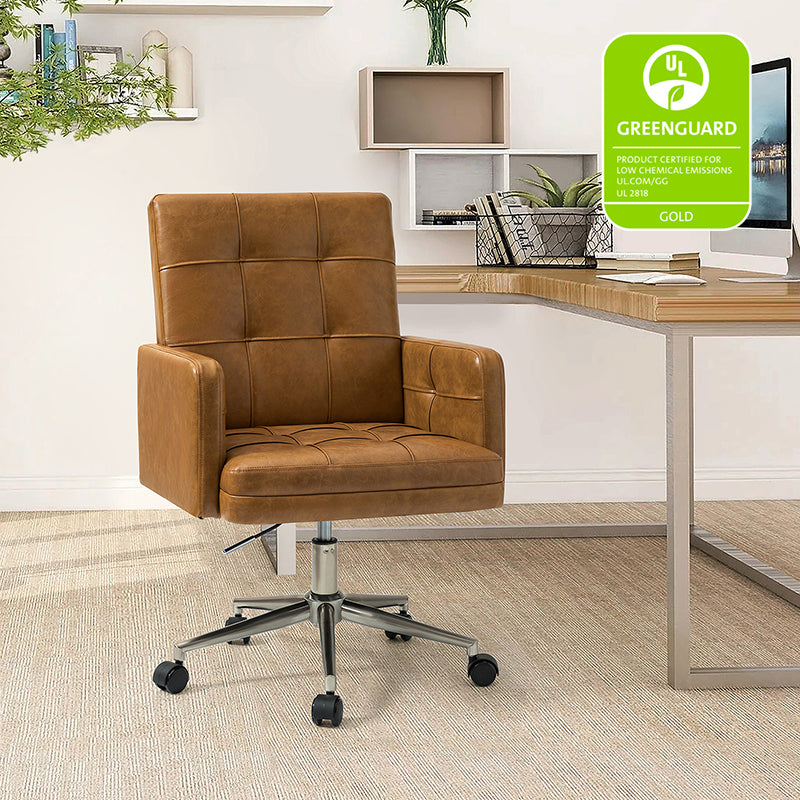 Ergonomic Leo Task Chair - Adjustable Office Chair with Lumbar Support for Home & Office Workspaces - Perfect for Long Hours of Sitting, Computer Work, and Study Sessions