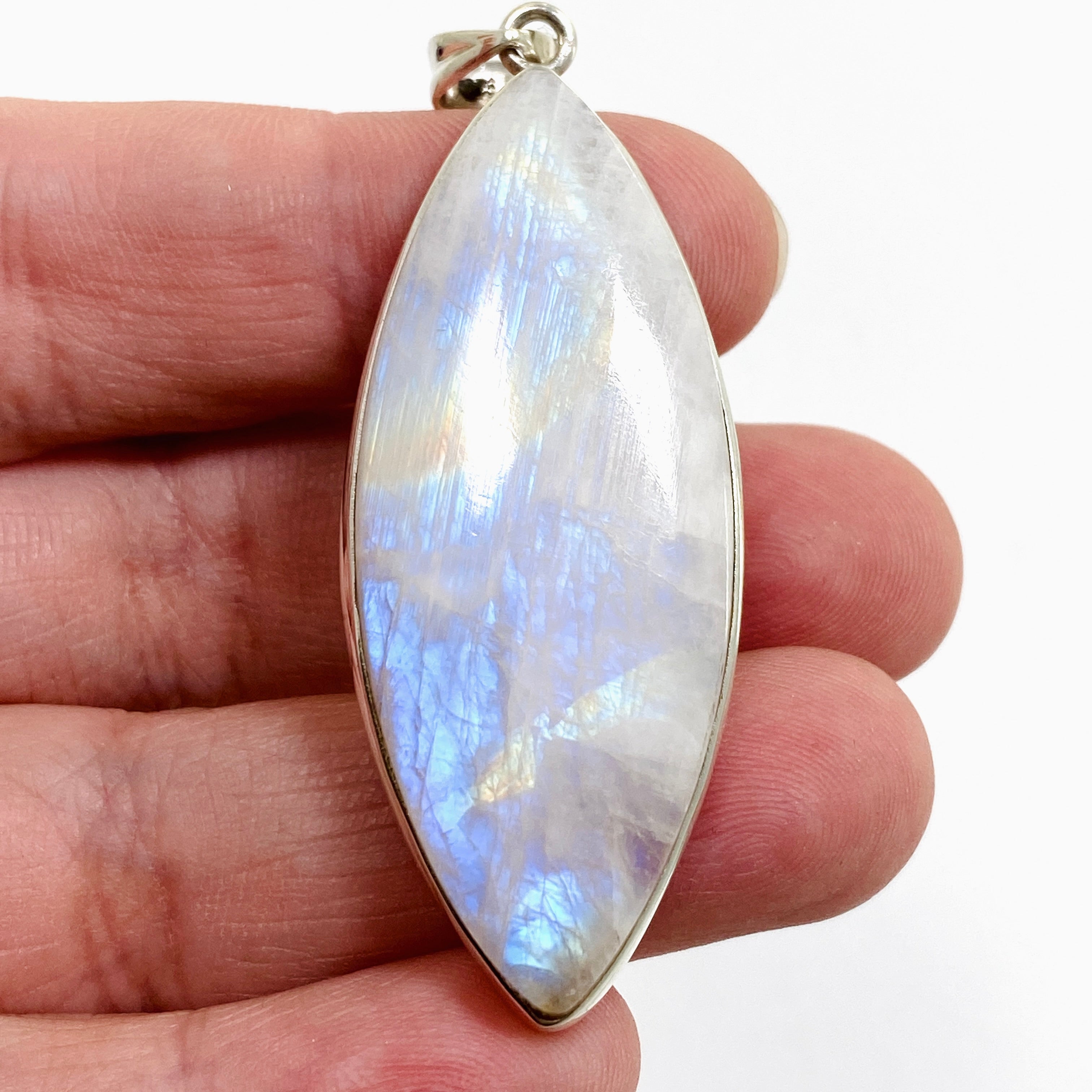 Moonstone Marquise Cabochon Pendant Necklace - 925 Sterling Silver Jewelry for Women - Perfect for Weddings, Parties & Everyday Wear