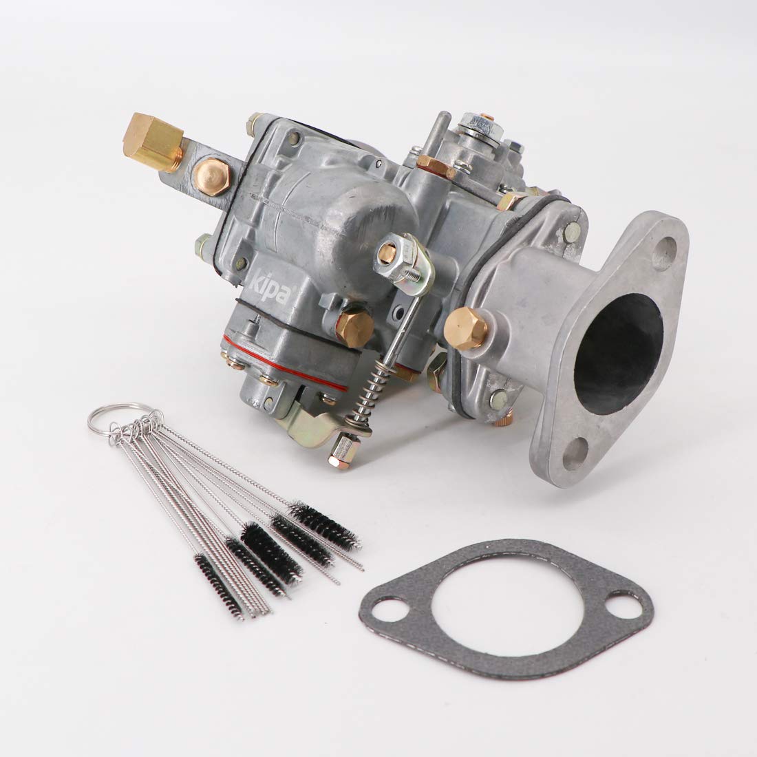 High-Performance KIPA Carburetor Replacement for Jeep Willys CJ3B, CJ5, M38A1 with F-Head 4-Cylinder F134 Engine (Part# 17701.02, 923808) - Includes Gasket & Carbon Dirt Jet Cleaner Tool Kit - Off-Road, Restoration & Classic Car Maintenance