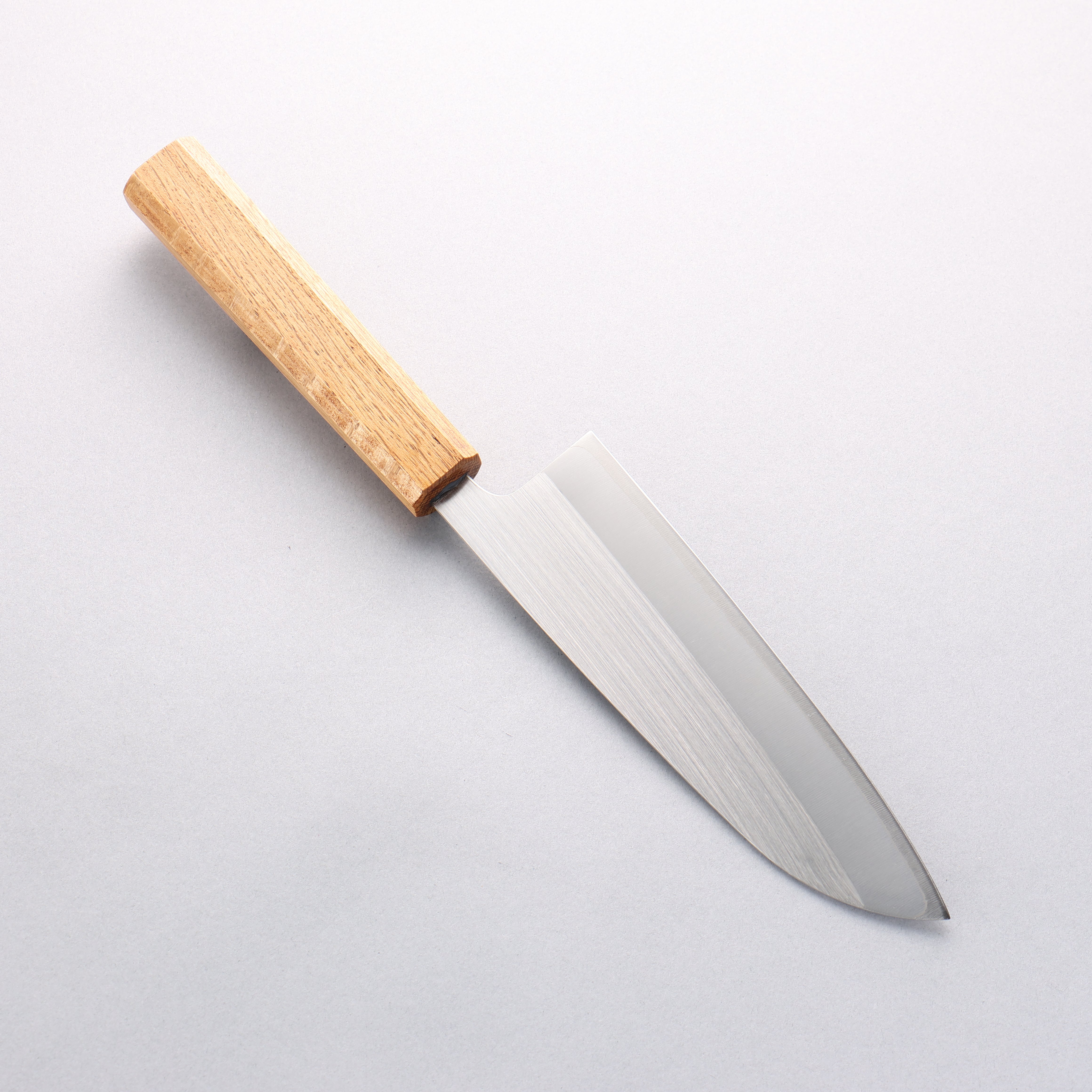 Premium Seisuke SRS13 165mm Santoku Knife with Vertical Brushed Finish & Oak Handle – Perfect for Slicing, Dicing, and Chopping Vegetables, Meat, and Fish