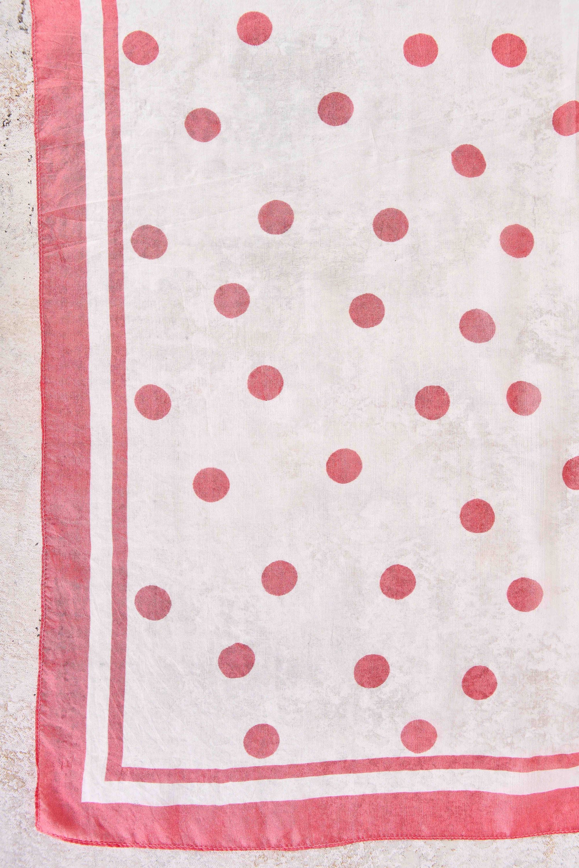 Elegant Polka Dot Silk Scarf - Soft & Lightweight Women's Fashion Accessory for Office, Party & Travel