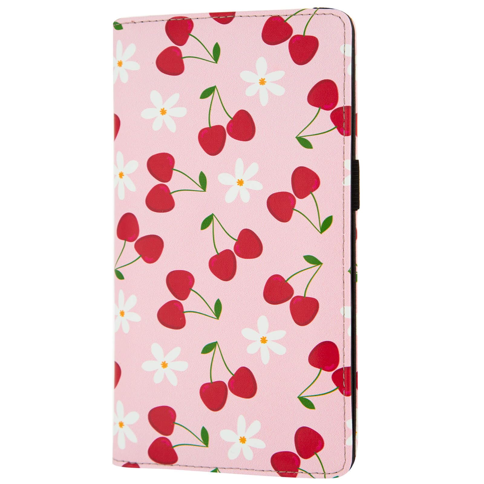 RFID Blocking Checkbook Cover for Duplicate Checks - Cute Pink Cherry Design Wallet with Credit Card Holder for Women & Men | Perfect for Organizing Checks, Cards & Cash at Home, Office or Travel