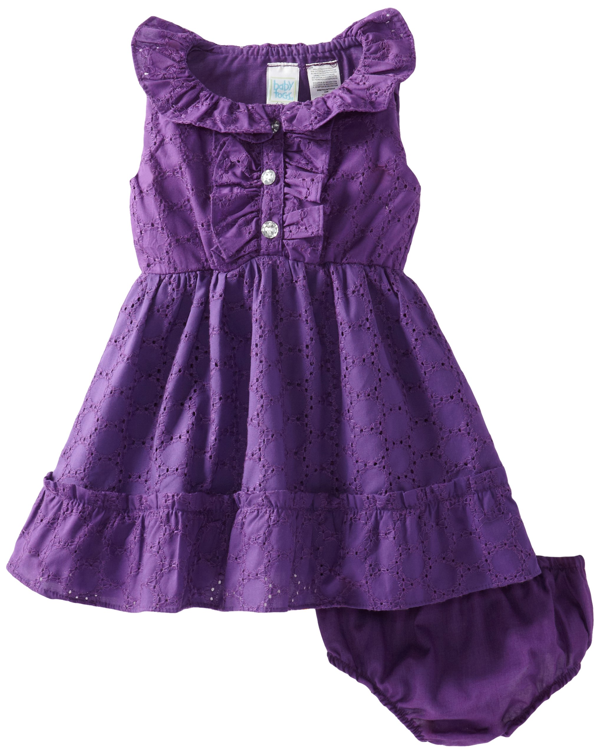 Baby Girls' Eyelet Dress - Perfect for Summer & Parties