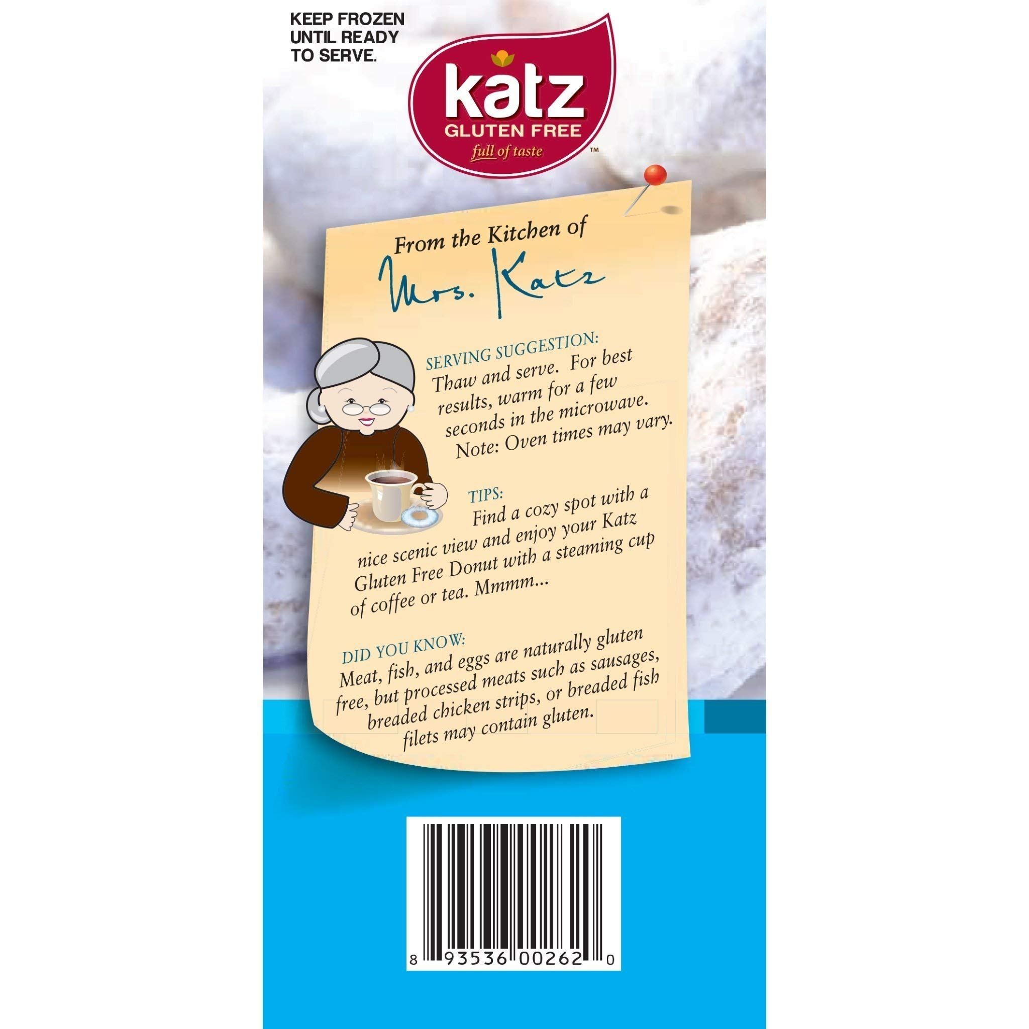 Katz Gluten Free Powdered Donuts - Dairy Free, Nut Free, Soy Free, Kosher Certified (3 Packs of 6 Donuts, 10.5 oz Each) - Perfect for Breakfast, Snacks & Celiac-Friendly Diets