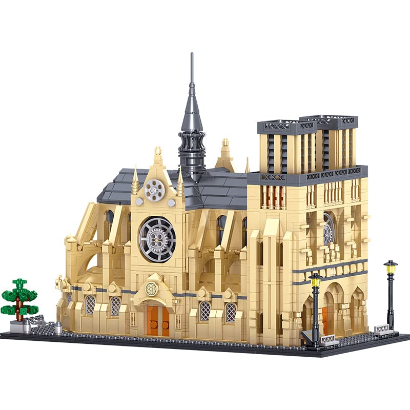 Notre Dame De Paris Building Block Set - 2541 Pcs World Famous Modular Architecture Model Kit, Creative Birthday Gift for Adults & Kids Ages 6+ (40×21×31.5cm) - Perfect for Home Decoration, Educational STEM Toy & Collectible Display