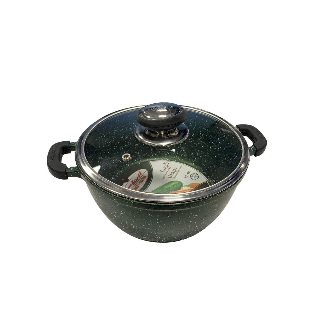 Acrochef 8.5 Inch Green Nonstick Frying Pan with Ergonomic Black Handle - Perfect for Sauteing, Frying & Cooking Eggs - RP 420