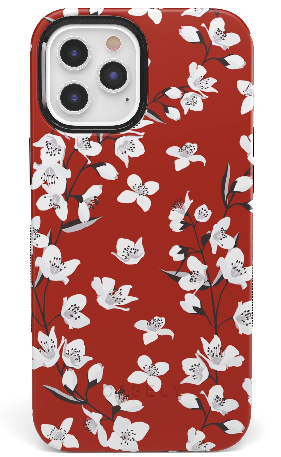 Casely iPhone 12/12 Pro Case - Premium Floral Phone Cover with Cherry Blossom Design | Slim Protective Case for Women | Perfect for Everyday Use, Travel & Gift Giving