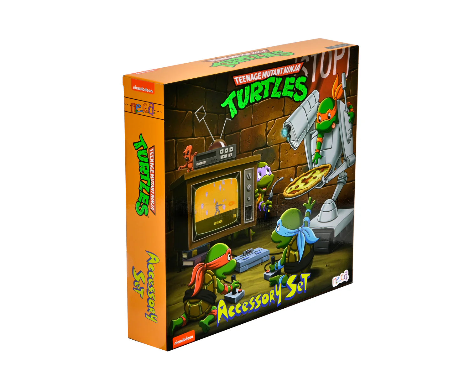NECA Teenage Mutant Ninja Turtles Cartoon Action Figure 7-Piece Accessory Set - Perfect for Collectors, Display & TMNT Fan Scenes