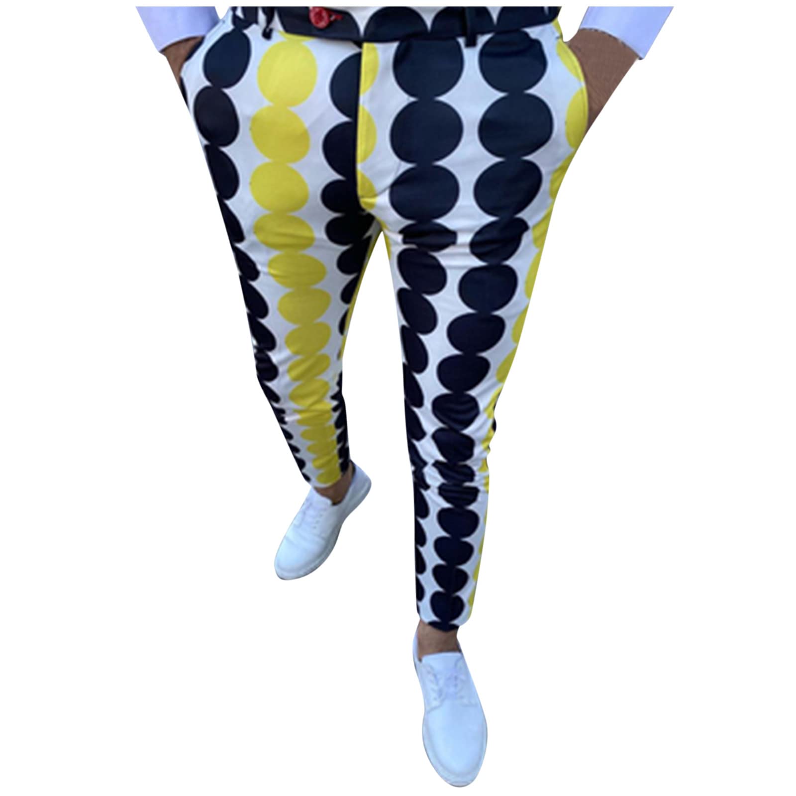 Slim Fit Stretch Dress Pants for Men - Expandable Waist Comfortable Office & Golf Pants - Perfect for Business Casual, Work, and Golf Outings