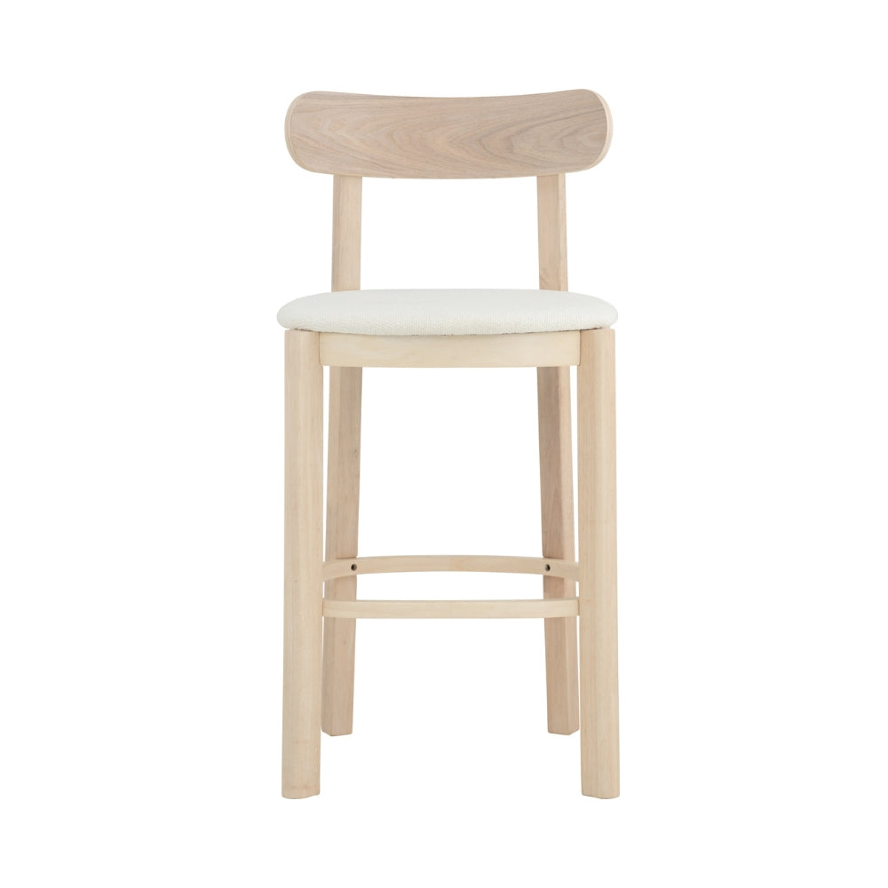 Premium LOWEN Bar Stool - Cream White Modern Kitchen Counter Stool for Home, Bar & Restaurant Use