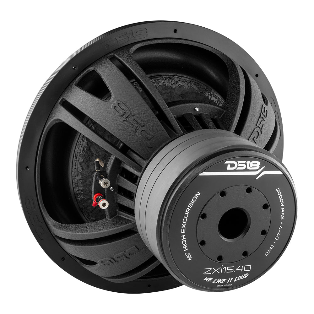 ZXI 15 High Excursion Subwoofer with Quad Stacked Magnets - 1000 Watts RMS Power, DVC 4 Ohm - Perfect for Car Audio Systems & Home Theater Bass Enhancement