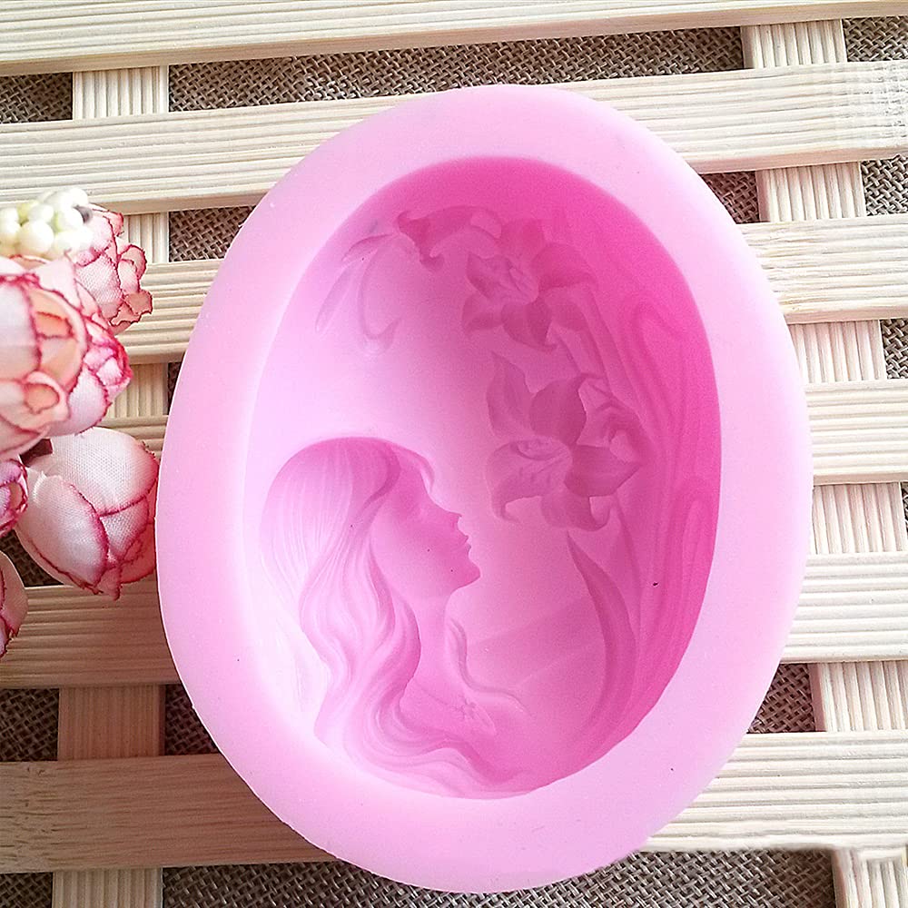 Cestony Silicone Soap Mold for DIY Soap Making - Flower Girl Scented Candle & Soap Crafting Kit - Perfect for Handmade Gifts, Bath Decor, and Aromatherapy