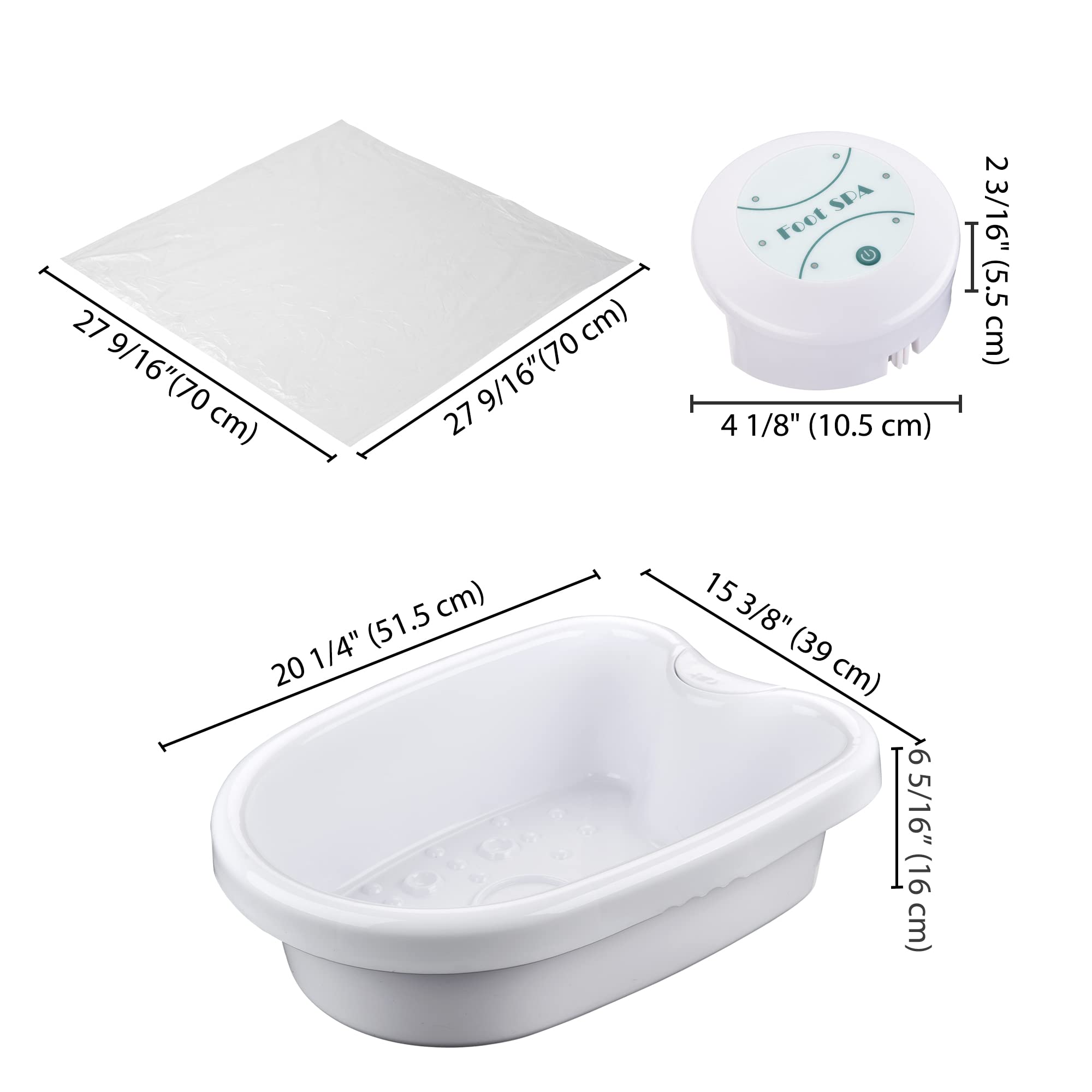 AW Ionic Detox Foot Spa Machine Kit with Liners & Carrying Bag - Home Spa Therapy for Relaxation, Detox & Foot Care - Perfect for Self-Care & Wellness Routines
